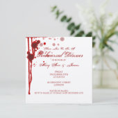 Vampire Halloween Rehearsal Dinner Fake Blood Red Kaart (Staand voorkant)
