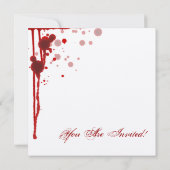 Vampire Halloween Rehearsal Dinner Fake Blood Red Kaart (Achterkant)