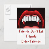 Vampire Halloween Teeth Briefkaart (Voorkant / Achterkant)