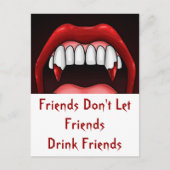 Vampire Halloween Teeth Briefkaart (Voorkant)