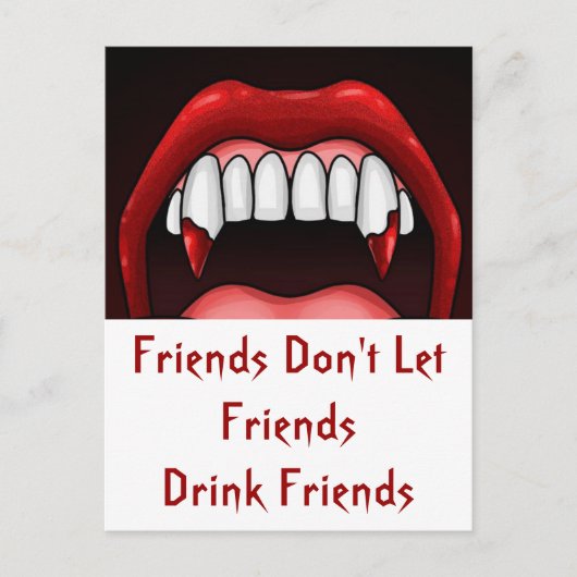 Vampire Halloween Teeth Briefkaart (Voorkant)