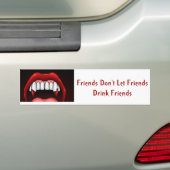 Vampire Halloween Teeth Bumpersticker (Op auto)