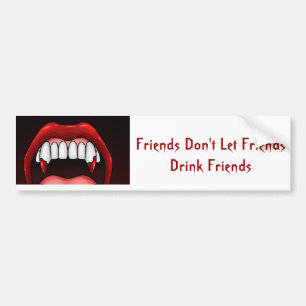Vampire Halloween Teeth Bumpersticker