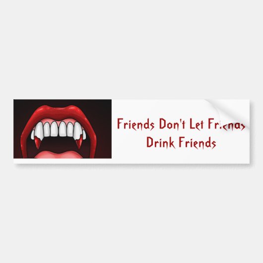 Vampire Halloween Teeth Bumpersticker (Voorkant)