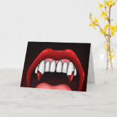 Vampire Halloween Teeth Kaart (Gele Bloem)