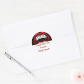 Vampire Halloween Teeth Ronde Sticker (Envelop)