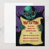 vampire halloween uitnodigingen (Voorkant / Achterkant)