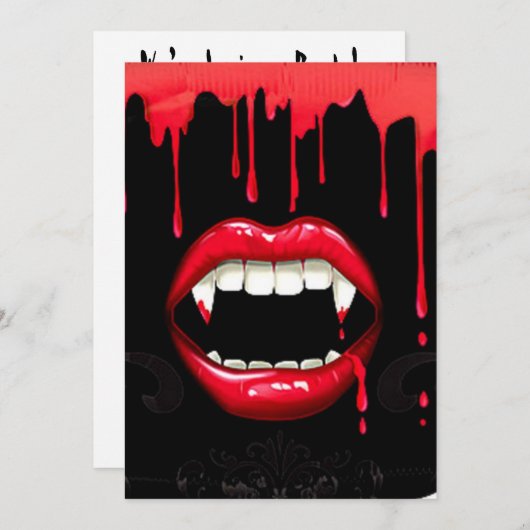 Vampire Halloween-uitvindingen Kaart (Voorkant / Achterkant)