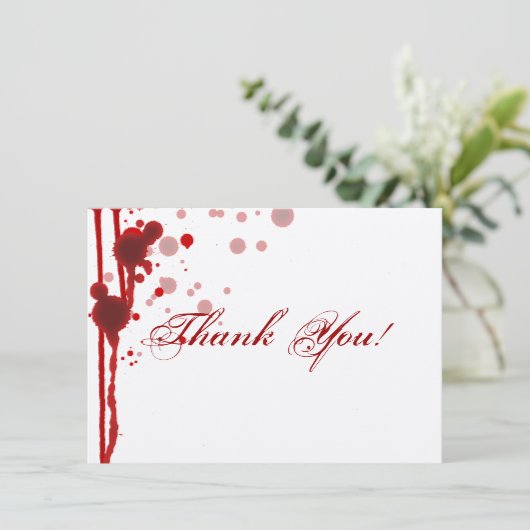 Vampire Halloween Weddenschap Bedankt dat je bloed (Staand voorkant)