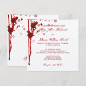 Vampire Halloween Weddenschap Fake Blood Red Kaart (Voorkant / Achterkant)