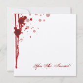 Vampire Halloween Weddenschap Fake Blood Red Kaart (Achterkant)