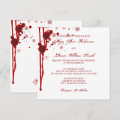 Vampire Halloween Weddenschap Fake Blood Red Kaart (Voorkant / Achterkant)