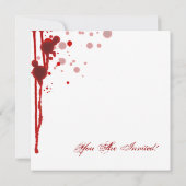 Vampire Halloween Weddenschap Fake Blood Red Kaart (Achterkant)