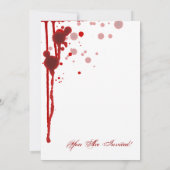 Vampire Halloween Weddenschap Fake Blood Red Kaart (Achterkant)