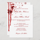 Vampire Halloween Weddenschap Fake Blood Red Kaart (Voorkant / Achterkant)