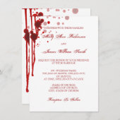 Vampire Halloween Weddenschap Fake Blood Red Kaart (Voorkant / Achterkant)