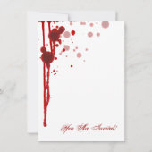 Vampire Halloween Weddenschap Fake Blood Red Kaart (Achterkant)