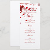 Vampire Halloween Weddenschap Menu Fake Blood Red (Voorkant / Achterkant)