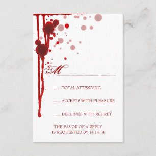 Vampire Halloween Weddenschap RSVP Fake Blood Red