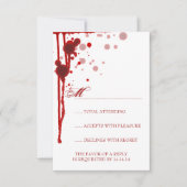 Vampire Halloween Weddenschap RSVP Fake Blood Red (Voorkant)