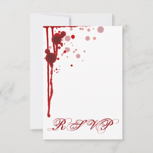 Vampire Halloween Weddenschap RSVP Fake Blood Red (Achterkant)