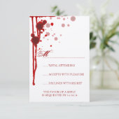 Vampire Halloween Weddenschap RSVP Fake Blood Red (Staand voorkant)