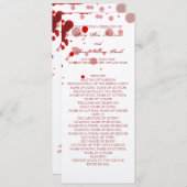 Vampire Halloween Wedding Program Fake Blood Red Programmakaart (Voorkant / Achterkant)