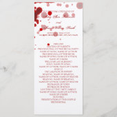 Vampire Halloween Wedding Program Fake Blood Red Programmakaart (Voorkant)