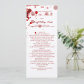 Vampire Halloween Wedding Program Fake Blood Red Programmakaart (Staand voorkant)