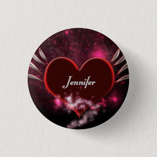 Vampire_Heart_Jennifer Ronde Button 3,2 Cm (Voorkant)