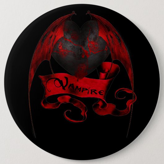Vampire Heart Ronde Button 6,0 Cm (Voorkant)