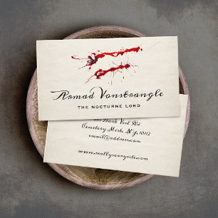 Vampire Hoektand Bloed Halloween  Visitekaartje