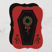 Vampire Holiday Coffin Feestdagenkaart (Voorkant / Achterkant)