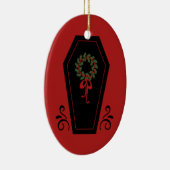 Vampire Holiday Coffin Keramisch Ornament (Rechts)