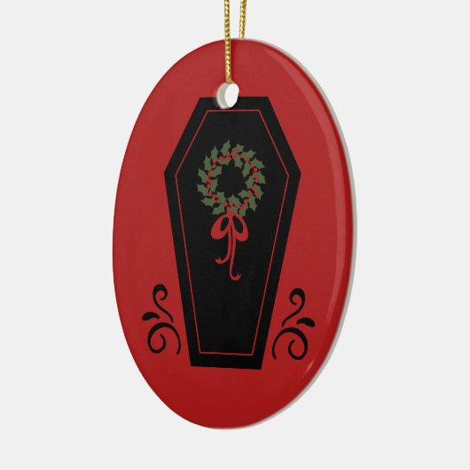 Vampire Holiday Coffin Keramisch Ornament (Links)