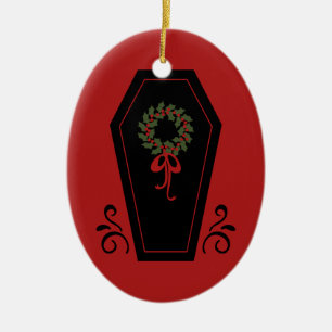 Vampire Holiday Coffin Keramisch Ornament