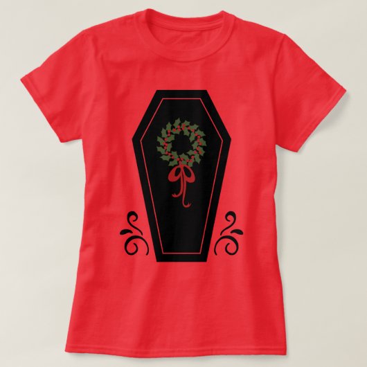 Vampire Holiday Coffin T-shirt (Design voorkant)