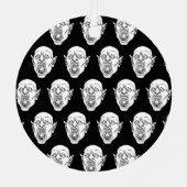 Vampire Horror Zwart Metalen Ornament (Achterkant)