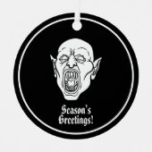 Vampire Horror Zwart Metalen Ornament (Voorkant)