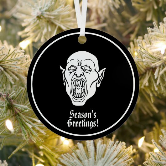 Vampire Horror Zwart Metalen Ornament (Insitu)