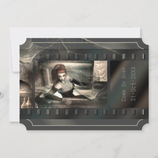 Vampire-horrorgotiek Halloween-feest Kaart (Voorkant)