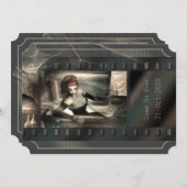 Vampire-horrorgotiek Halloween-feest Kaart (Voorkant / Achterkant)