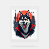 Vampire Husky Bite Acryl Bord (Voorkant)