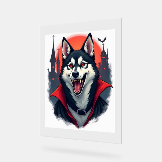 Vampire Husky Bite Acryl Bord (Hoek)