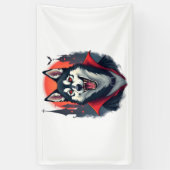 Vampire Husky Bite Spandoek (Verticaal)