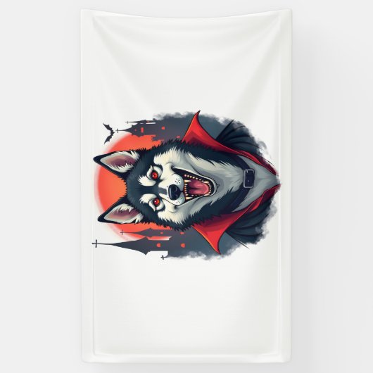 Vampire Husky Bite Spandoek (Verticaal)