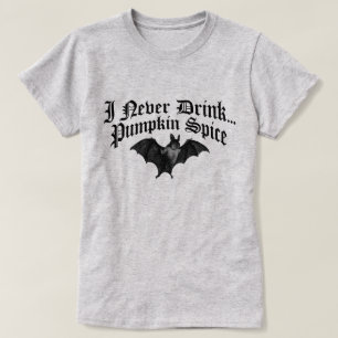Vampire Ik Drink nooit pompoenspecerij T-shirt