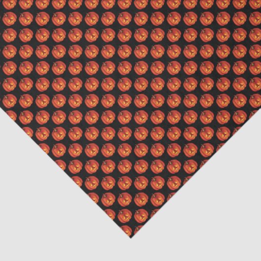 Vampire Jack O Lantern Halloween Pattern Tissuepapier (Detail)