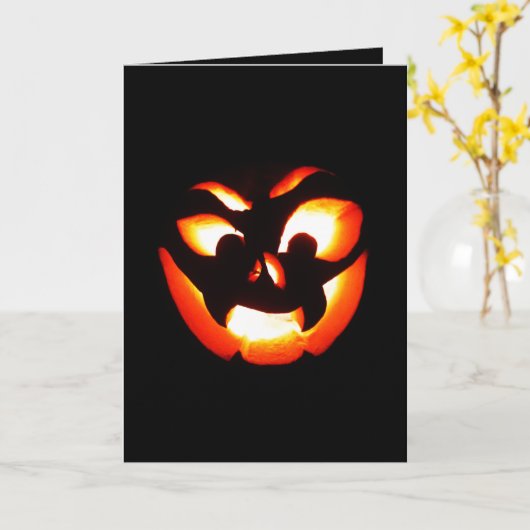 Vampire Jack-O-Lantern Kaart (Gele Bloem)