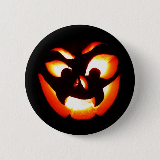 Vampire Jack-O-Lantern Ronde Button 5,7 Cm (Voorkant)